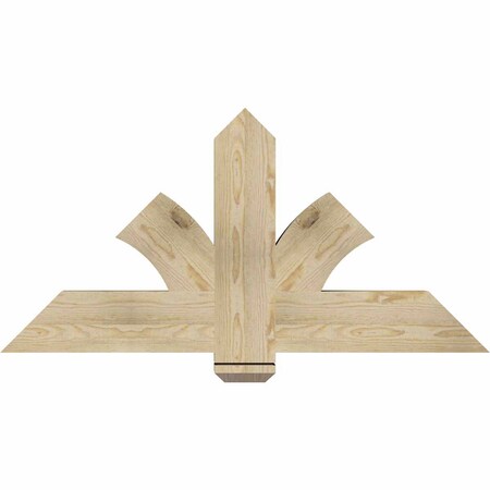 Ekena Millwork Redmond Rough Sawn Timber Gable Bracket, Douglas Fir, 48"W x 24"H x 4"D x 6"F, 12/12 Pitch GBW048X24X0406RED00RDF